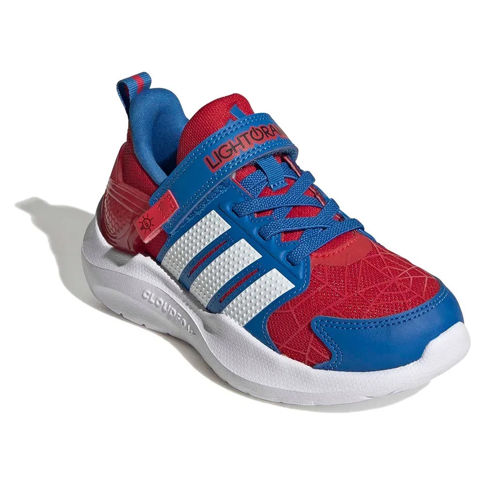Детские кроссовки для девочек с LED-подсветкой Lightorama Spider-Man Adidas, Red — фото 2