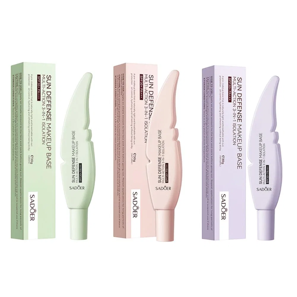 Солнцезащитный крем SPF 30+, JAWSEU, 3 шт, 30 г, Зеленый + Телесный + Фиолетовый