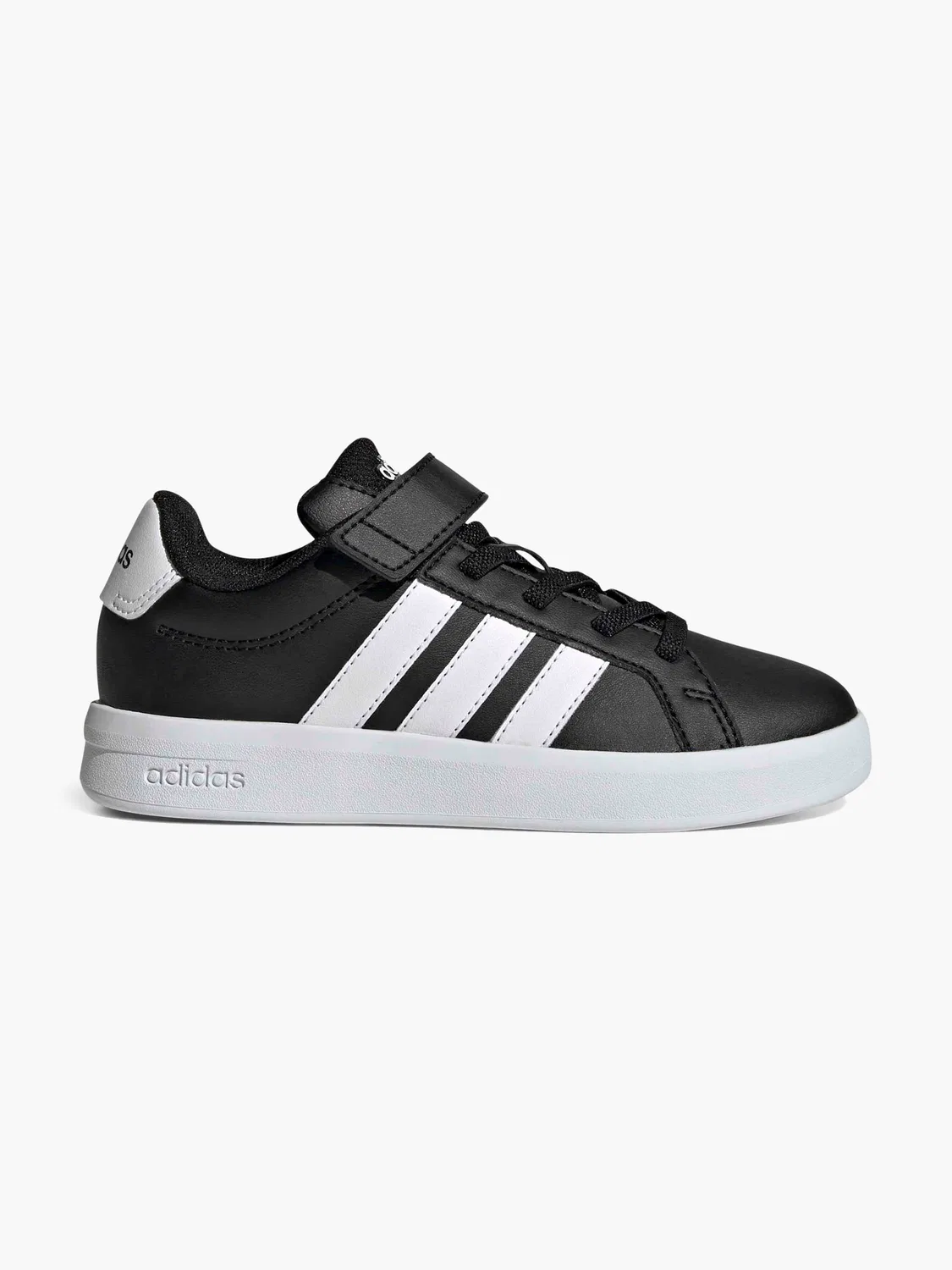 Детские полуботинки с эластичной шнуровкой Adidas, черный