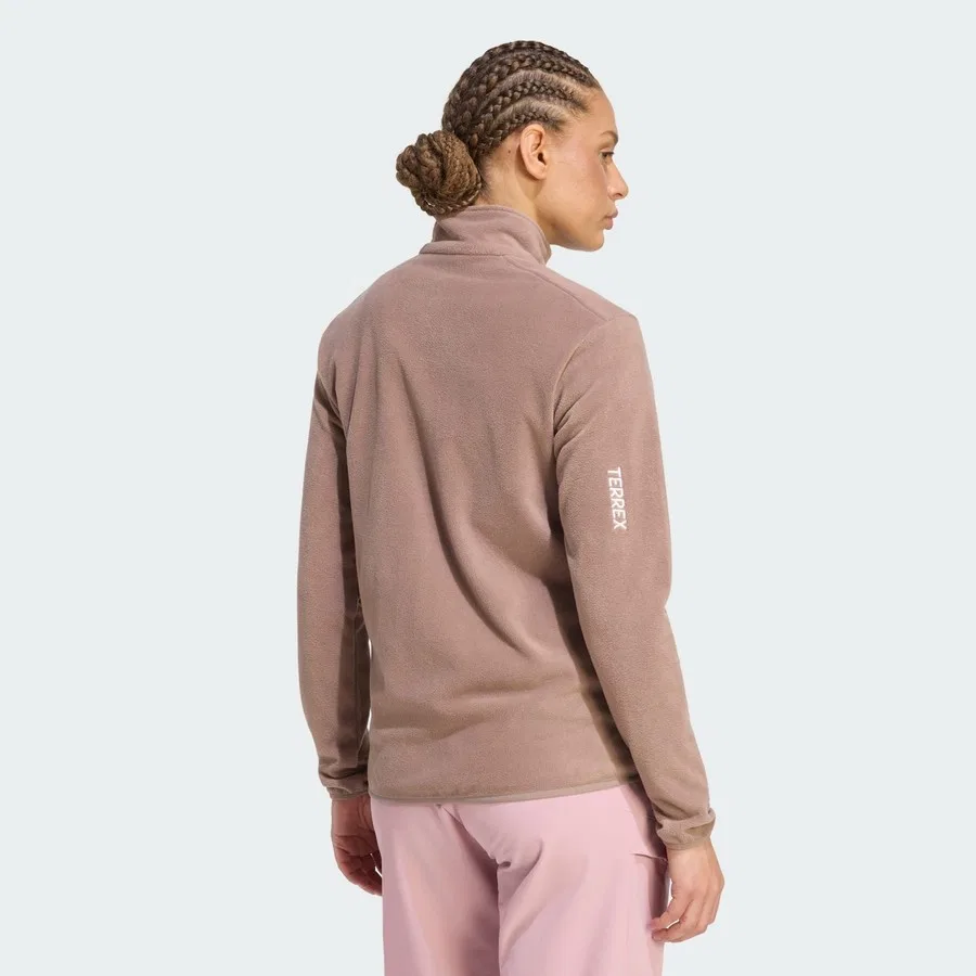 Женская флисовая куртка с длинным рукавом Terrex Multi Essentials Full Zip Fleece adidas, Коричневый — фото 2
