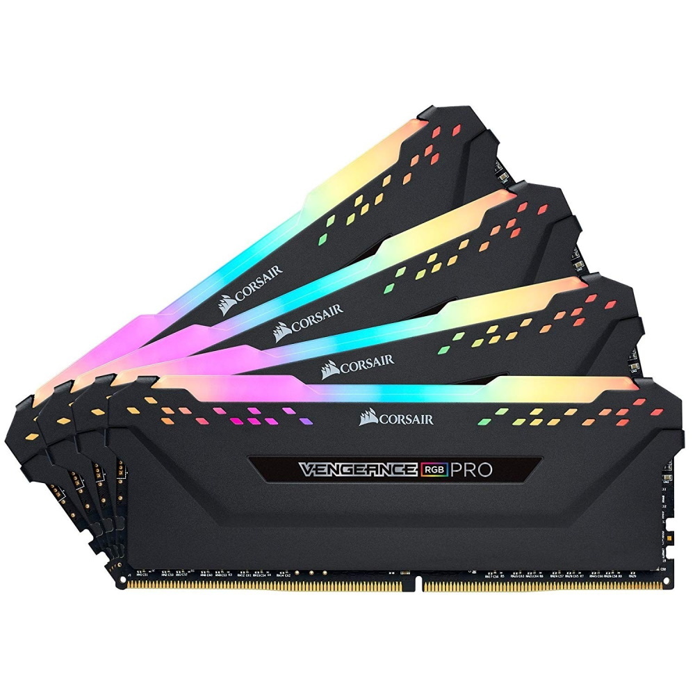 

Оперативная память Corsair Vengeance RGB PRO, 64 Гб DDR4 (4x16 Гб), 3000 МГц, CL15, CMW64GX4M4C3000C15, черный
