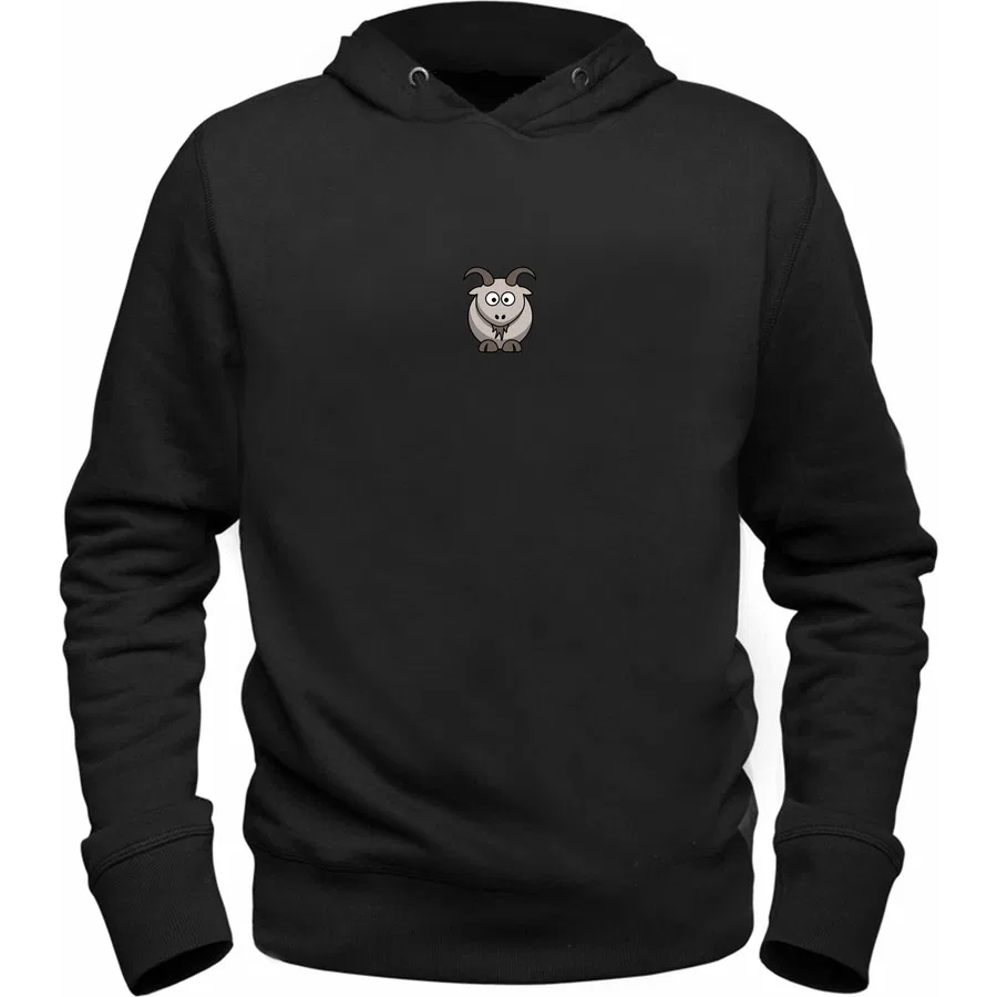 Свитшот детский с капюшоном с принтом Animal Black, Черный Alfa Tshirt