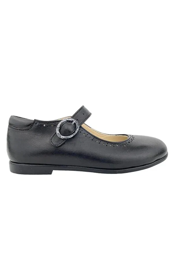 Детские туфли для девочек кожаные Janset Nubebe, Black