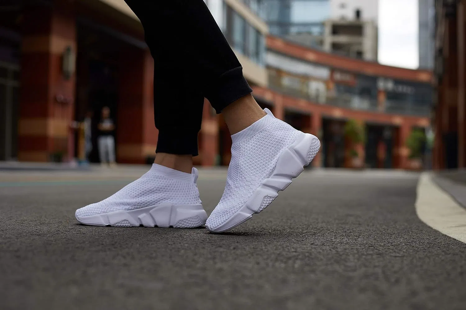 Детские дышащие кроссовки с высоким верхом Casbeam, White — фото 4