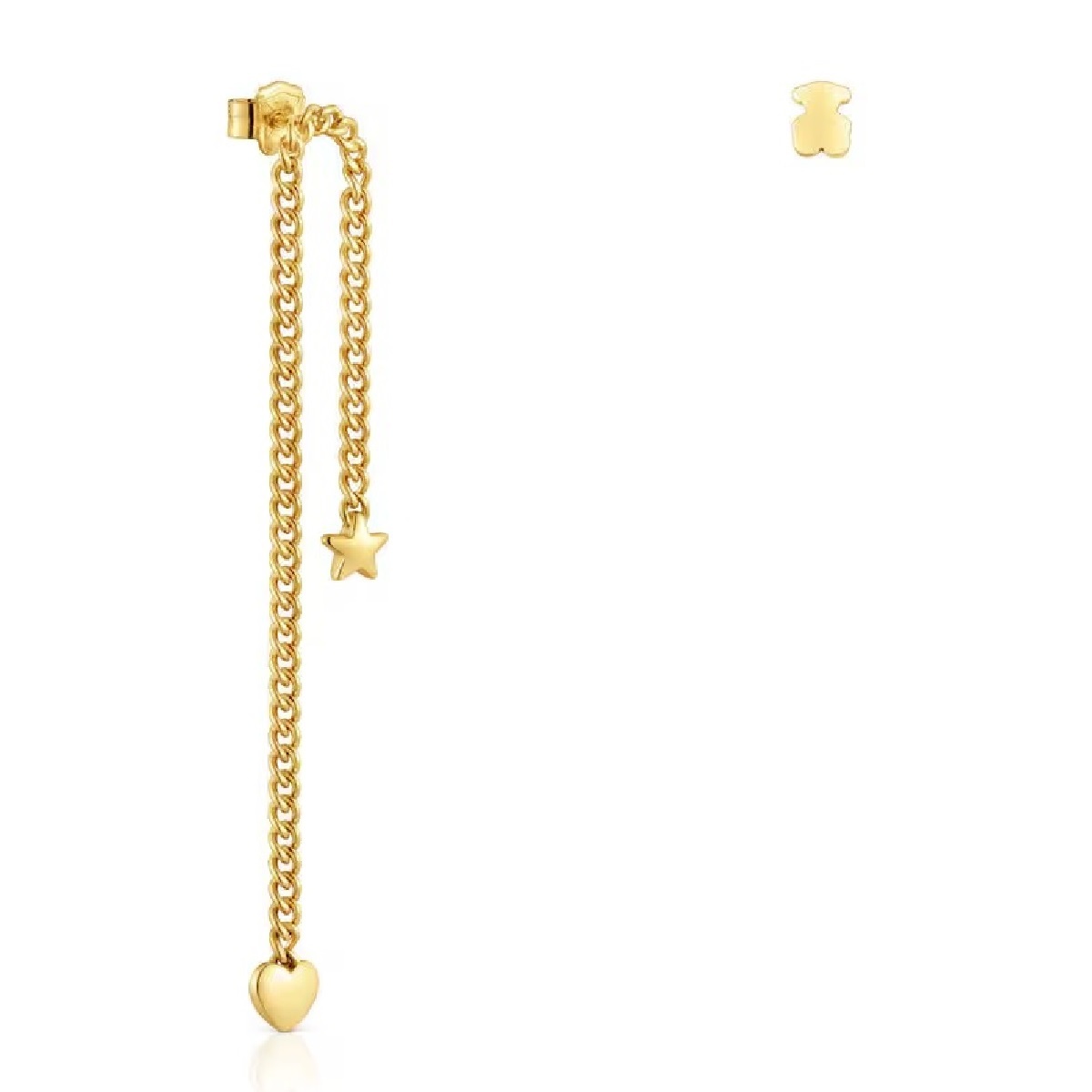 

Серьги Tous Bold Motif Long/short, позолоченное серебро