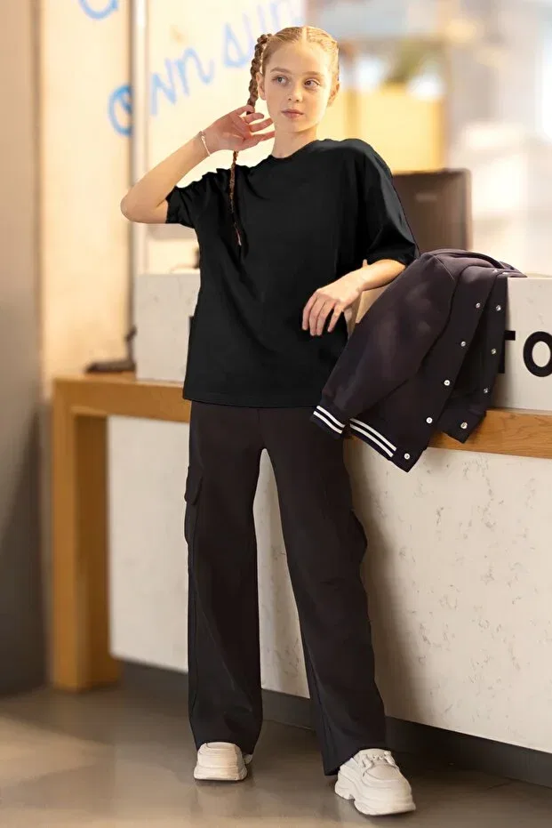 Детская футболка для девочек с принтом Dmb Boys & Girls, Black — фото 2