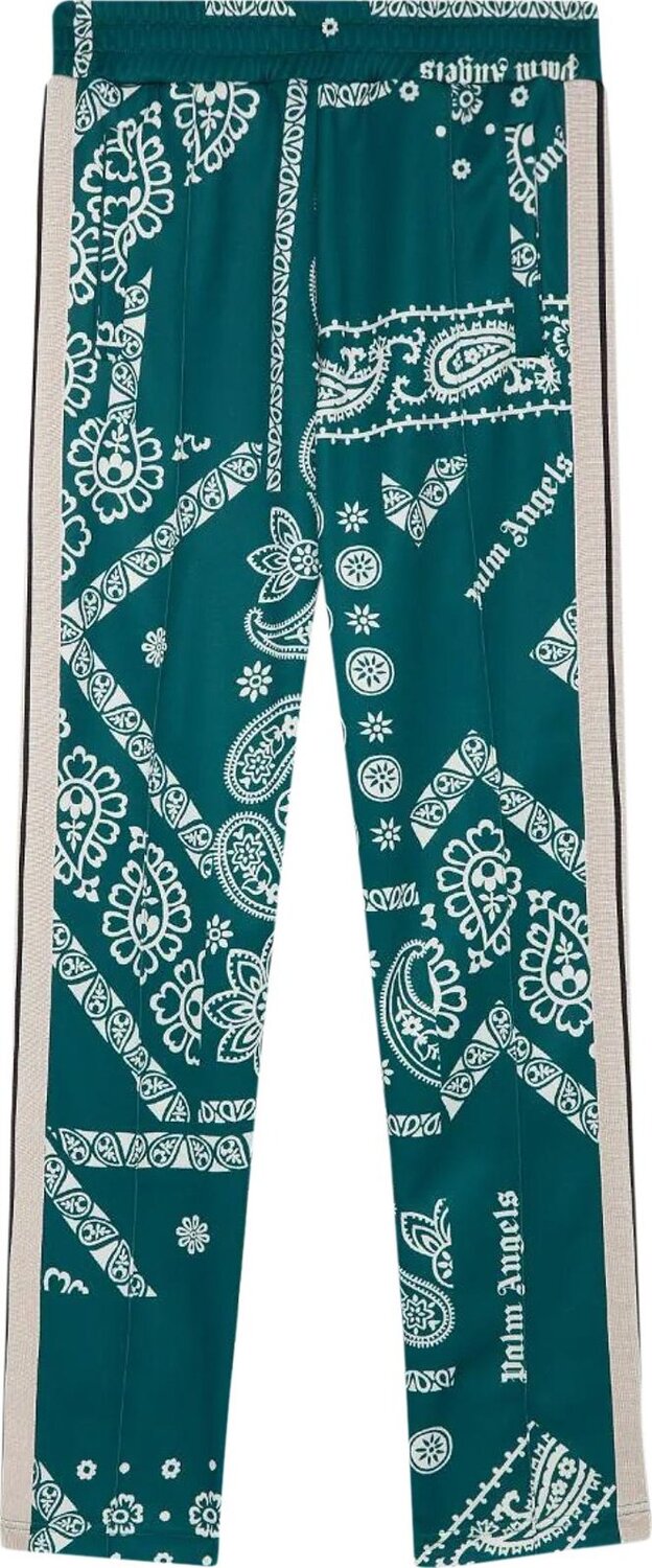 

Брюки Palm Angels Bandana Track Pants 'Green/White', зеленый