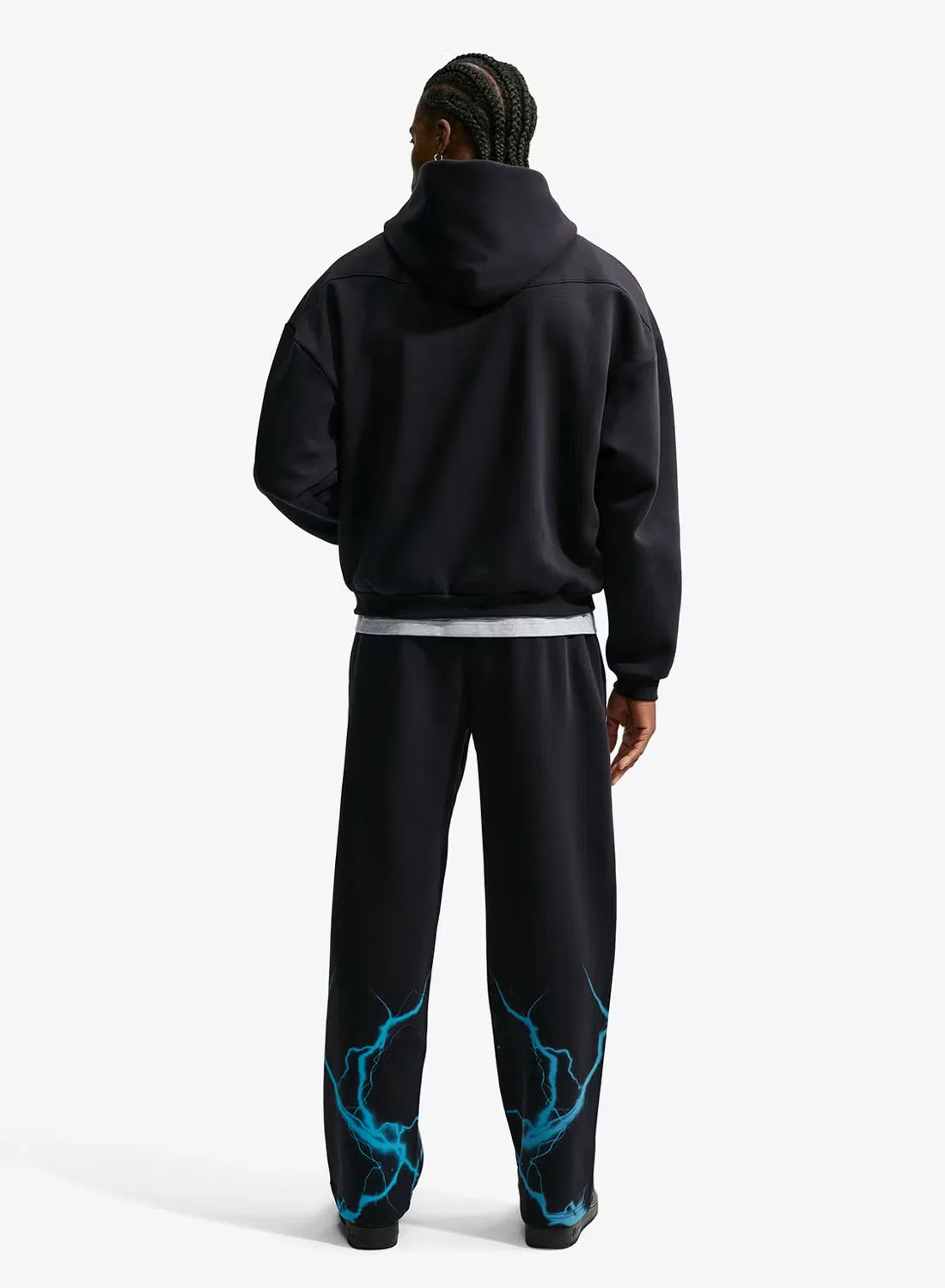 Худи с принтом черепа Tech Fleece Nike, черный — фото 2