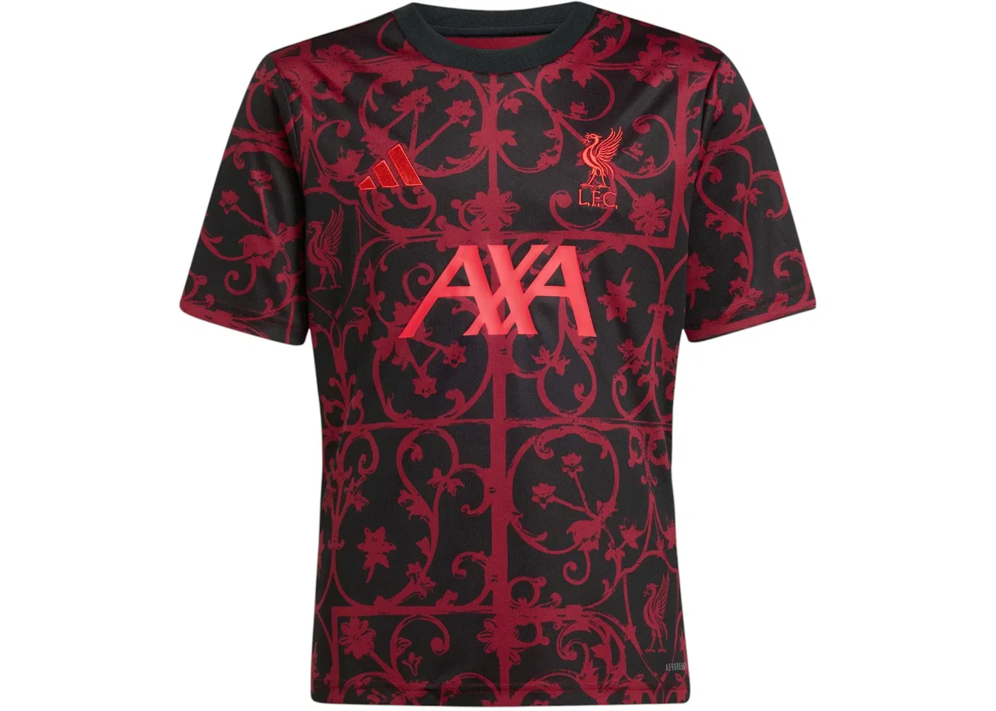 Детская футболка-джерси Liverpool FC 25/26 Pre-Match Adidas, цвет Black/Pure Ruby