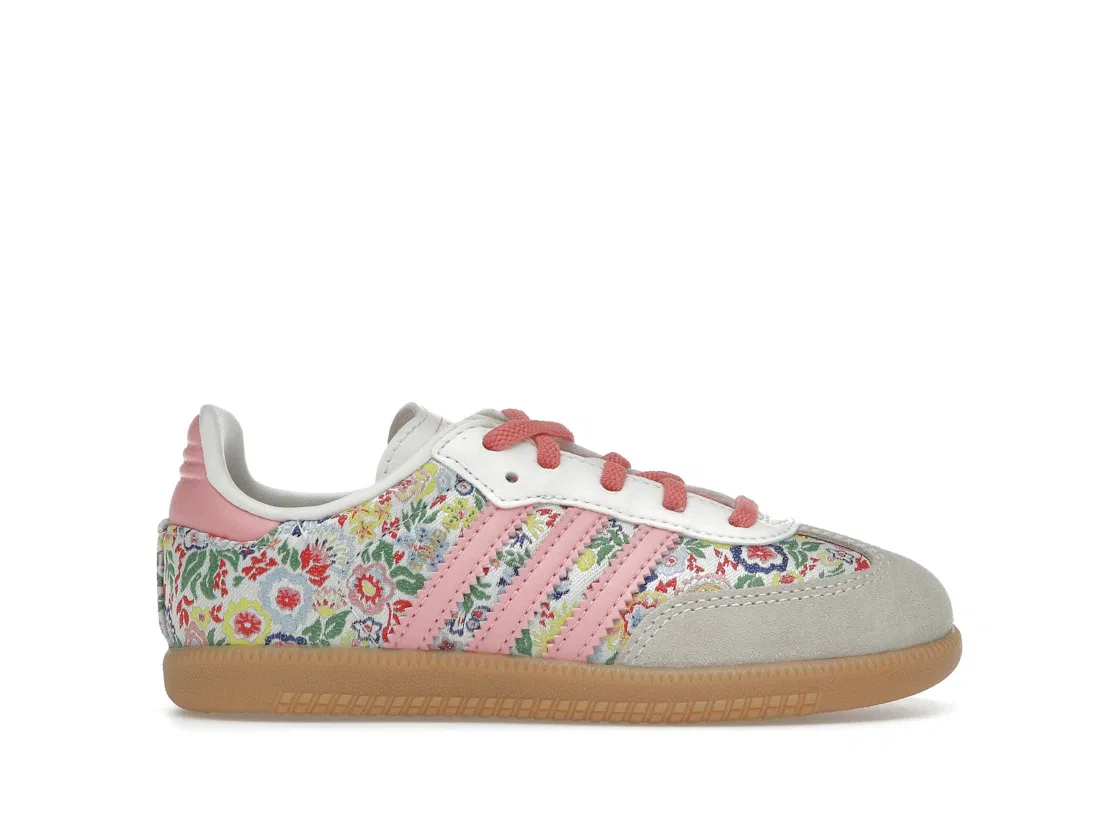 Детские кроссовки с цветочной вышивкой Adidas Samba OG, Floral Print/Off White