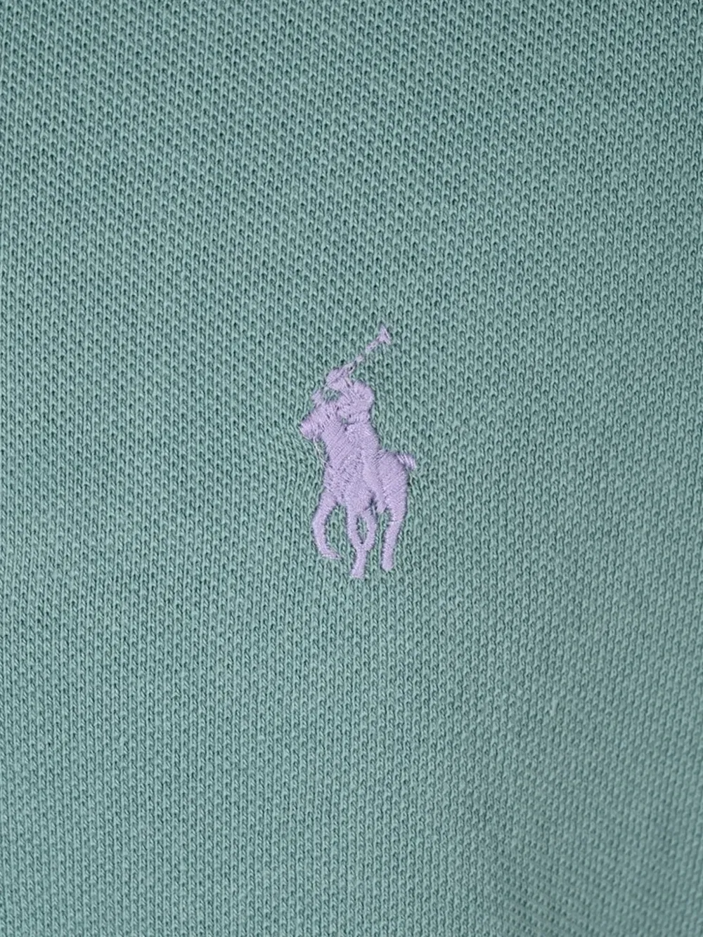 Поло из сетки Custom Slim Fit POLO RALPH LAUREN, зеленый — фото 3