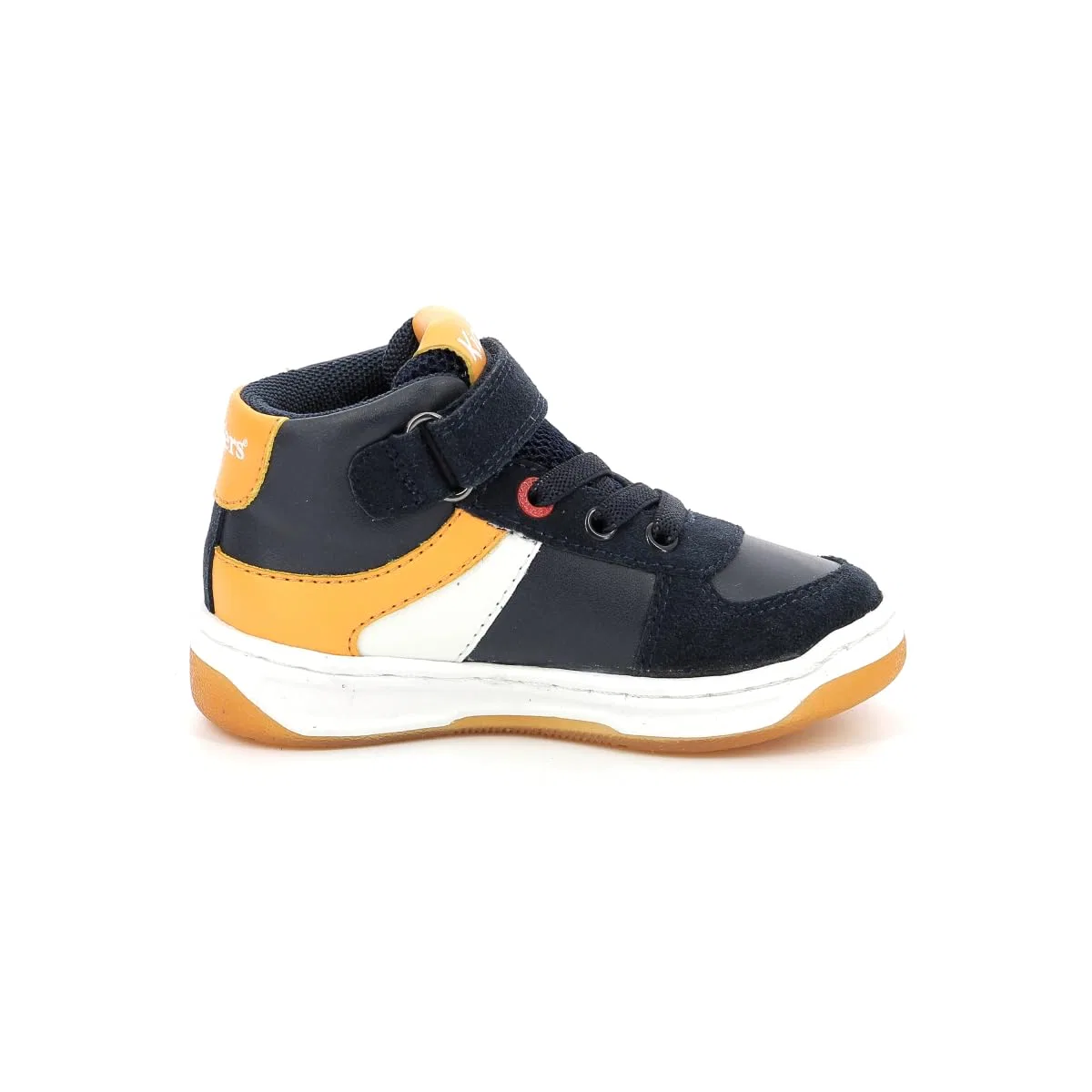 Детские кроссовки для мальчиков с текстурой Kickalien Kickers, Navy Bianco Arancione — фото 4