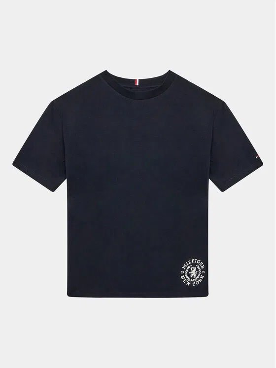 Футболка regular fit Crest Logo Tommy Hilfiger, темно-синий