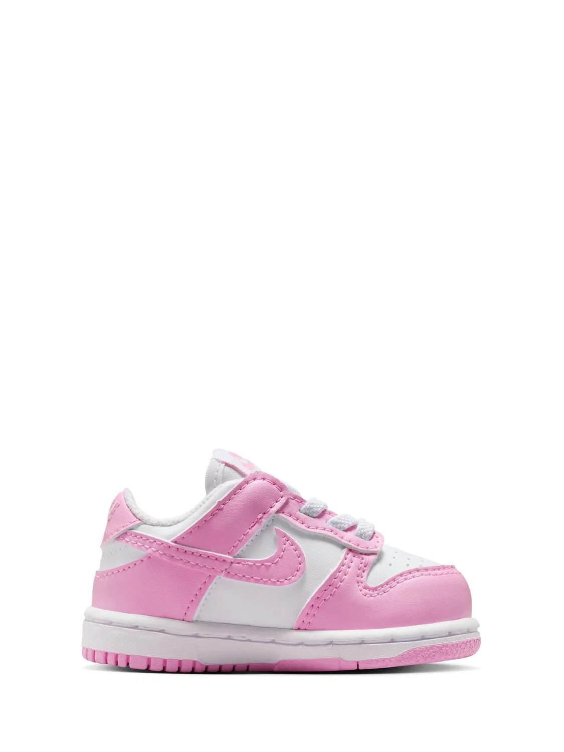 Кроссовки Nike Dunk Low, бело-розовые — фото 3