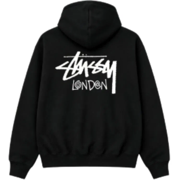 Детское худи с капюшоном и принтом Stussy, Navy Blue — фото 4
