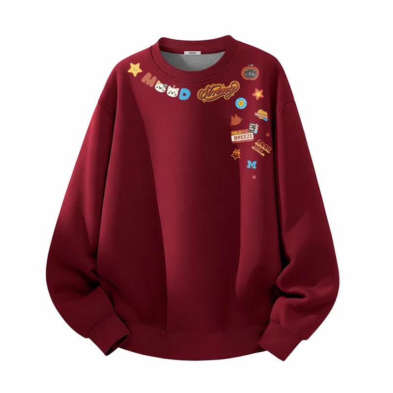 Детский свитшот на флисе MINISO, Burgundy