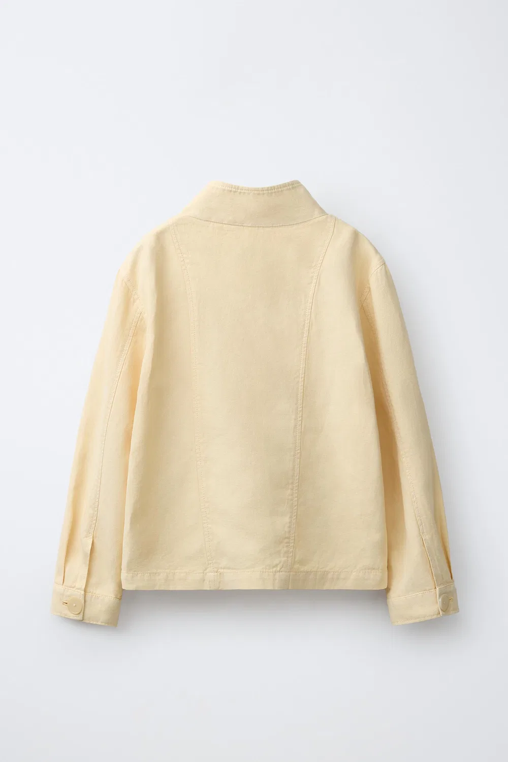 Куртка из хлопка и льна ZARA, Light Yellow — фото 2
