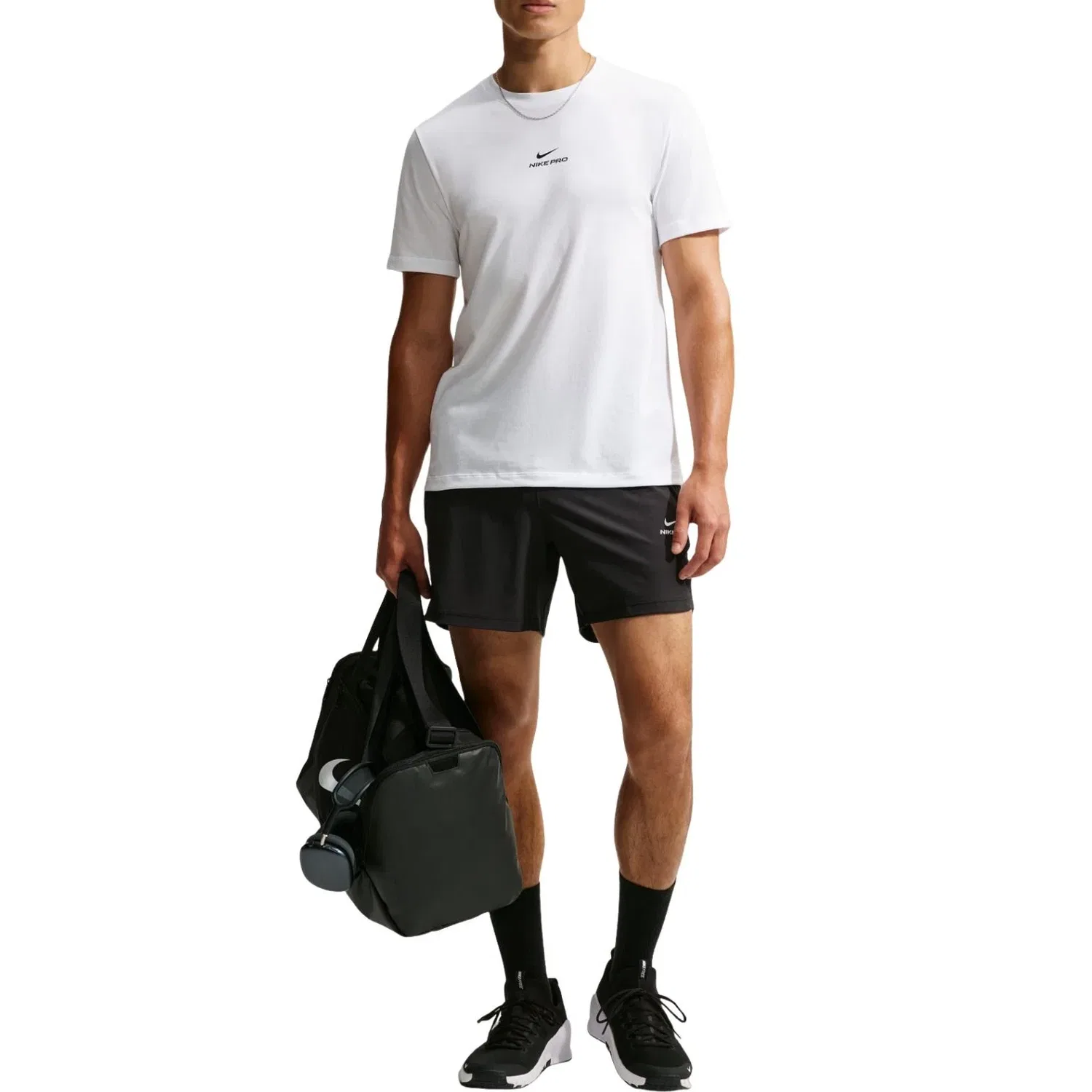 Мужская футболка Nike Pro Dri-Fit, белый — фото 2