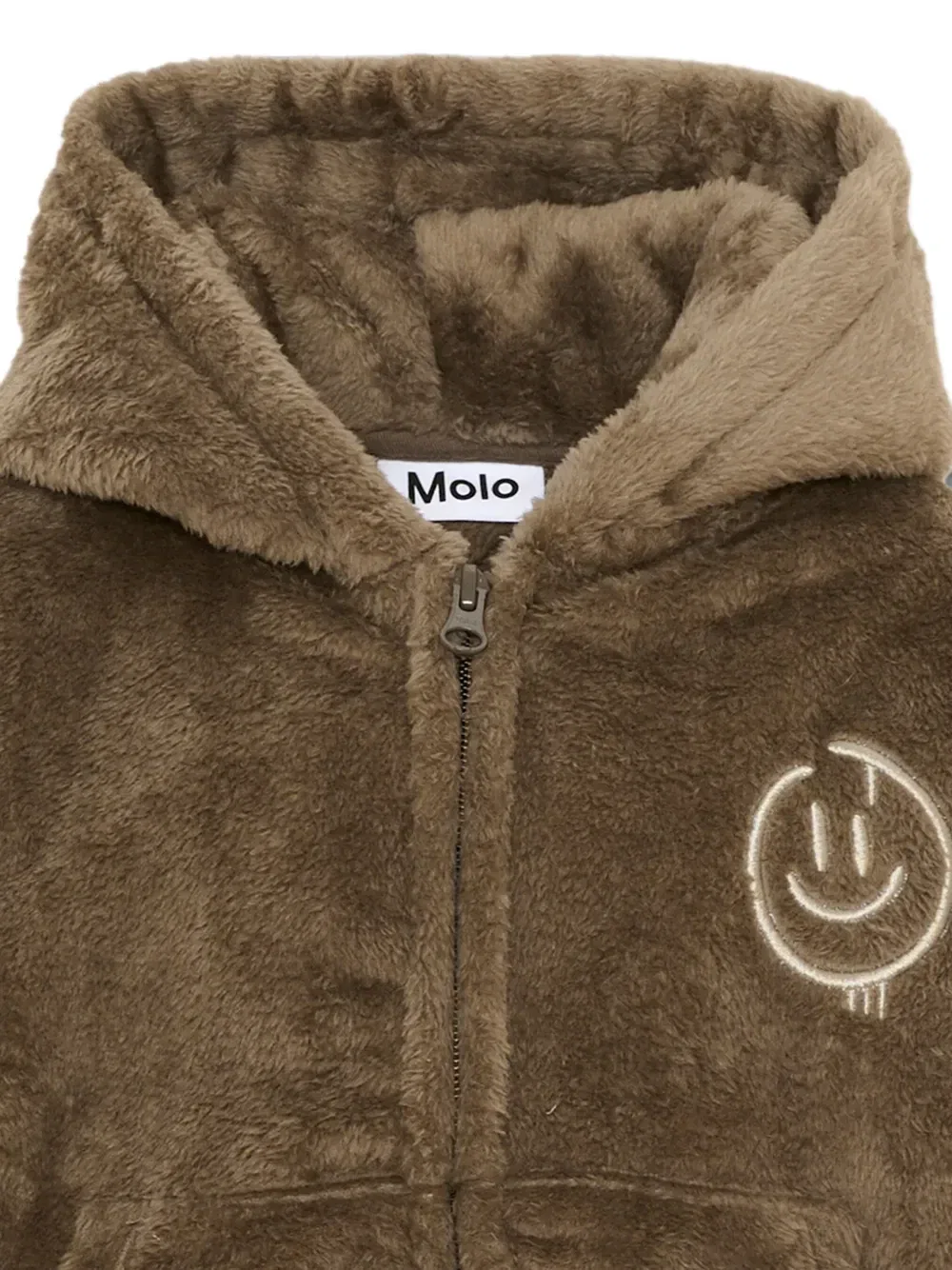 Худи с принтом смайлика Marley из флиса Molo, коричневый — фото 3