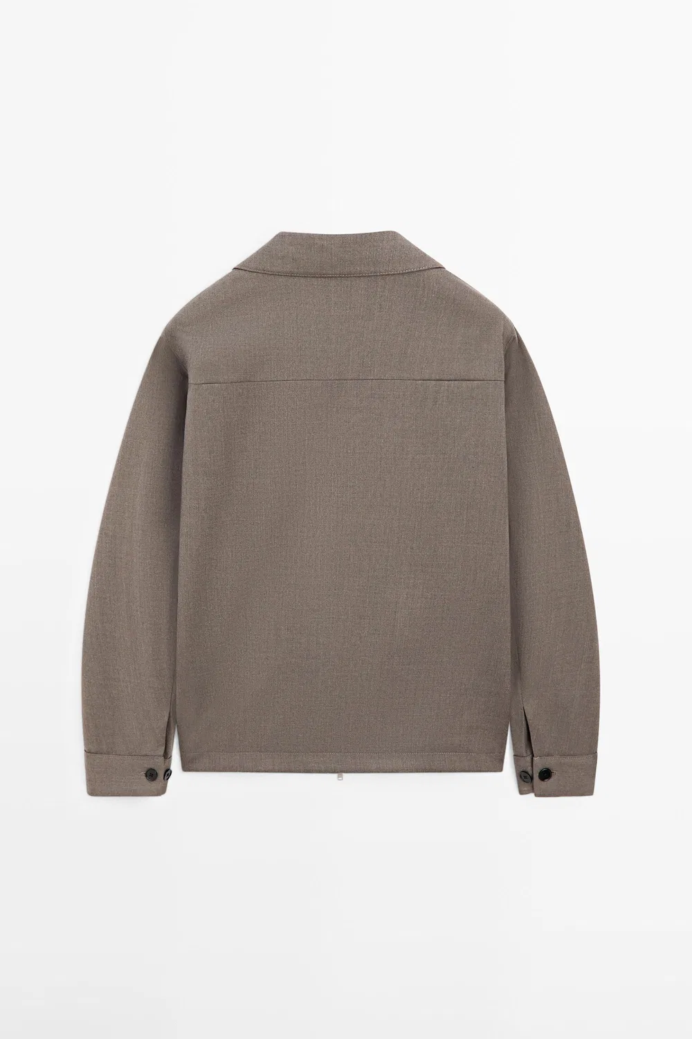 Рубашка из шерстяной смеси Massimo Dutti, Mink — фото 2