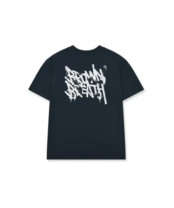Футболка детская с принтом, быстросохнущая, Basic Brownbreath Kids, navy — фото 2
