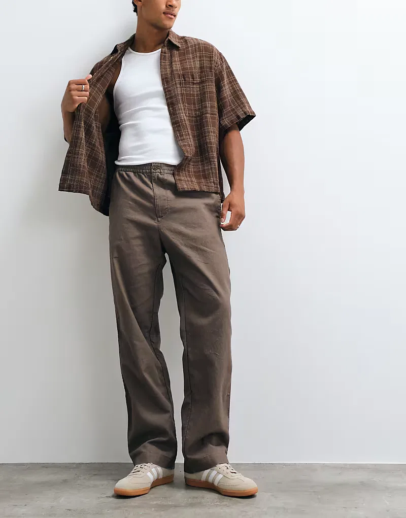 Брюки GAP из льняной смеси, Stone