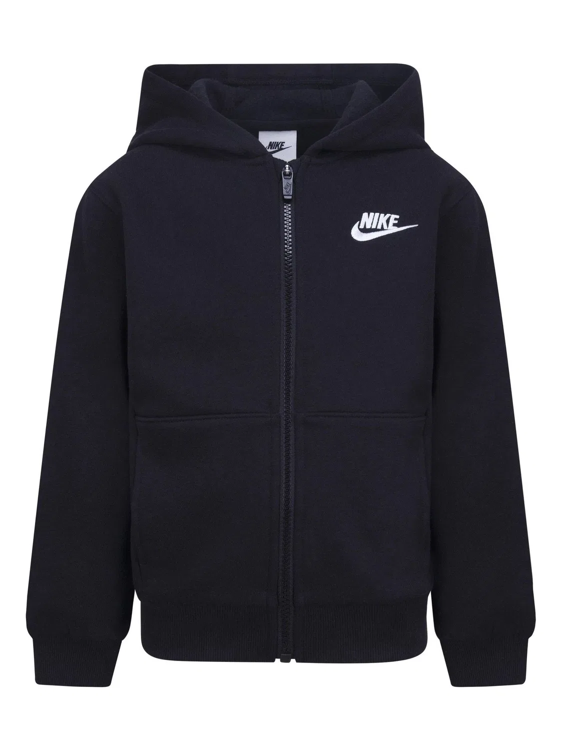 Худи Nike Club Fleece на молнии, черный — фото 2