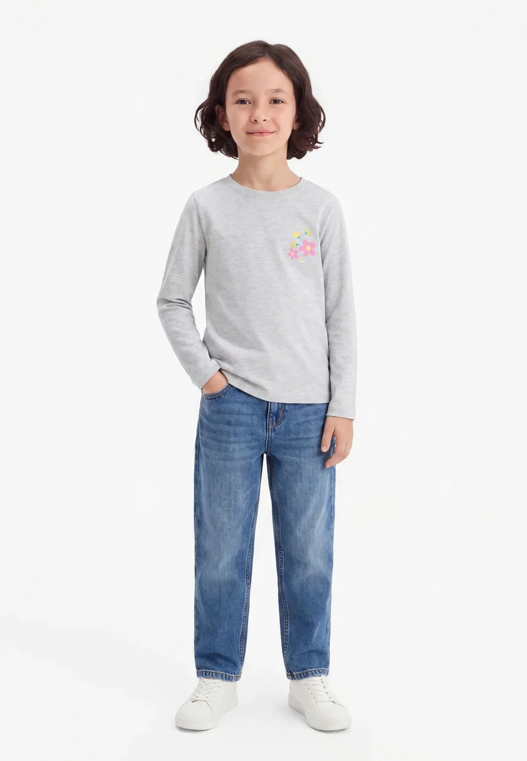 5 штук - футболка с длинными рукавами Friboo By Zalando, Pink/Green/Mottled Grey