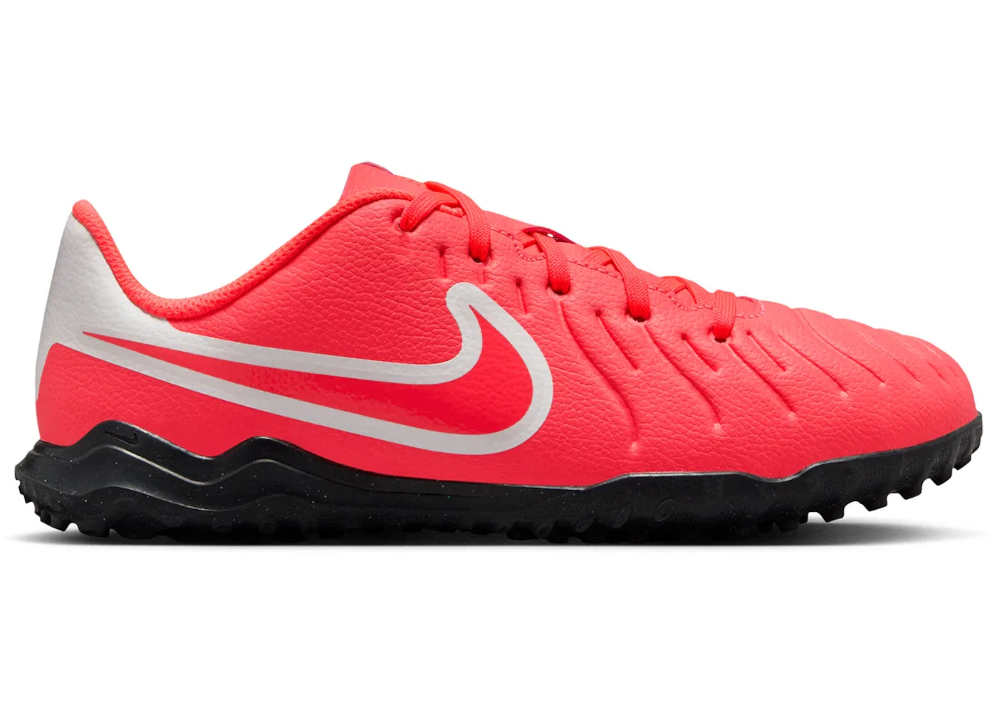 Детские бутсы с турбо-принтом Nike Tiempo Legend 10 Club TF Mad Energy Pack, Hot Lava/White