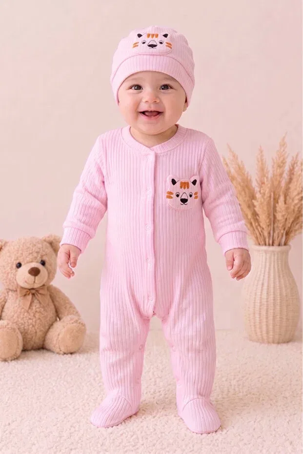 Детское боди-комбинезон для новорожденных хлопковый Pure Plus, Pink Cat