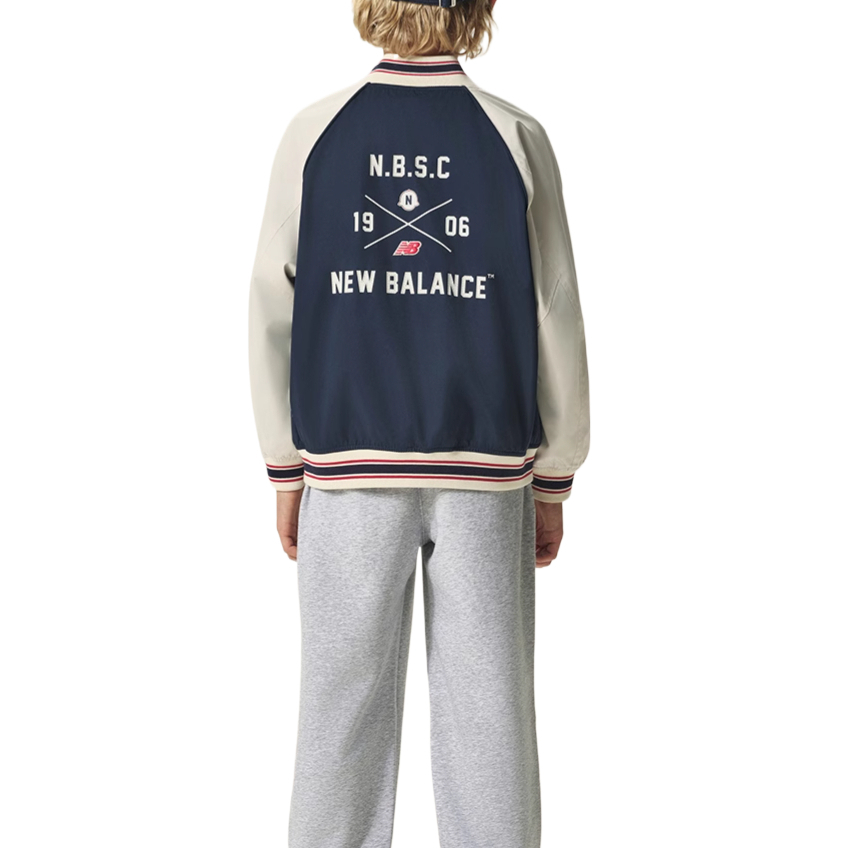 Бейсбольная куртка nbsc ss25 для детей New Balance, синий — фото 4