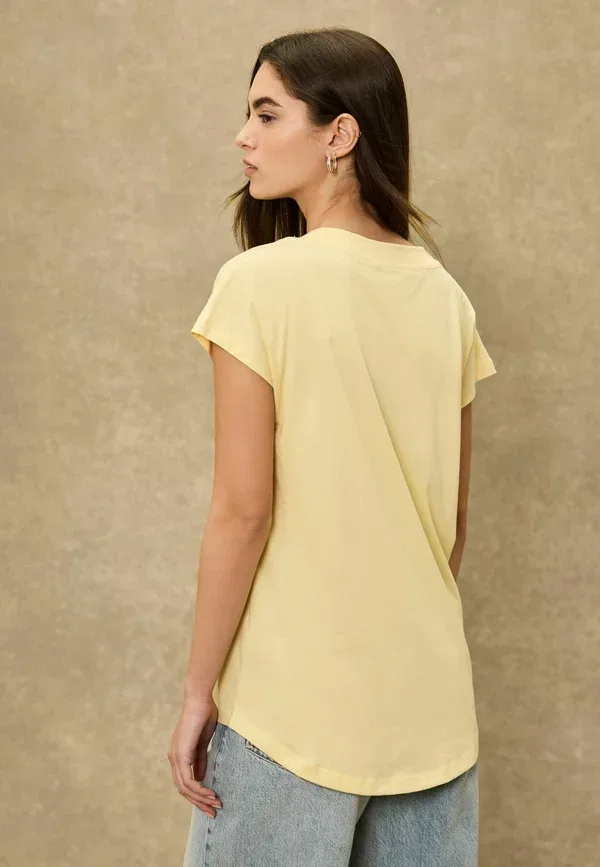 Футболка с V-образным вырезом Next fluro yellow, желтый — фото 2