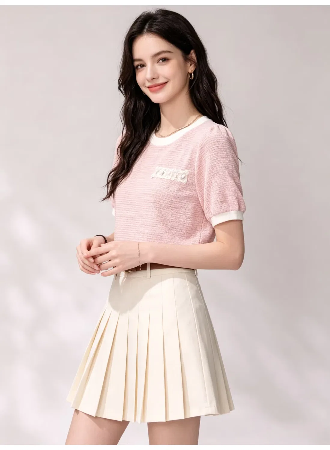 Футболка с контрастной отделкой и бахромой Zara — фото 4