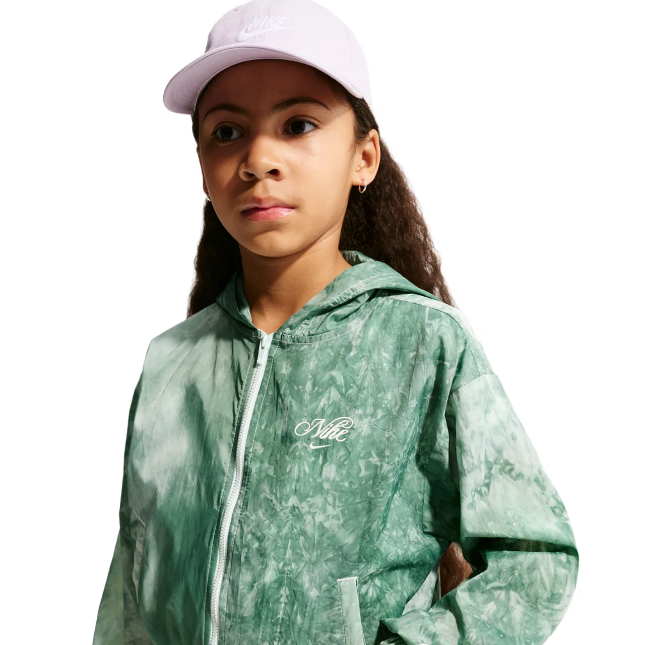 Куртка для девочек NSW Woven Track Jacket Nike, цвет Barely Green/Soft Pearl