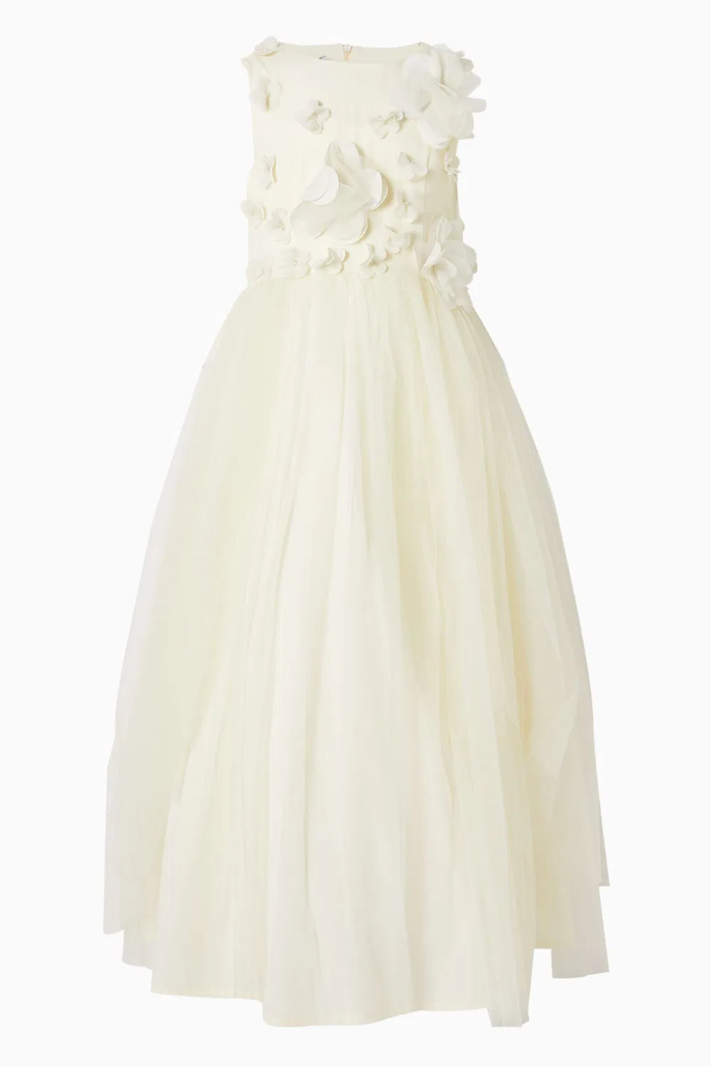 Платье с принтом Embellished Tulle Layered NASS, белый