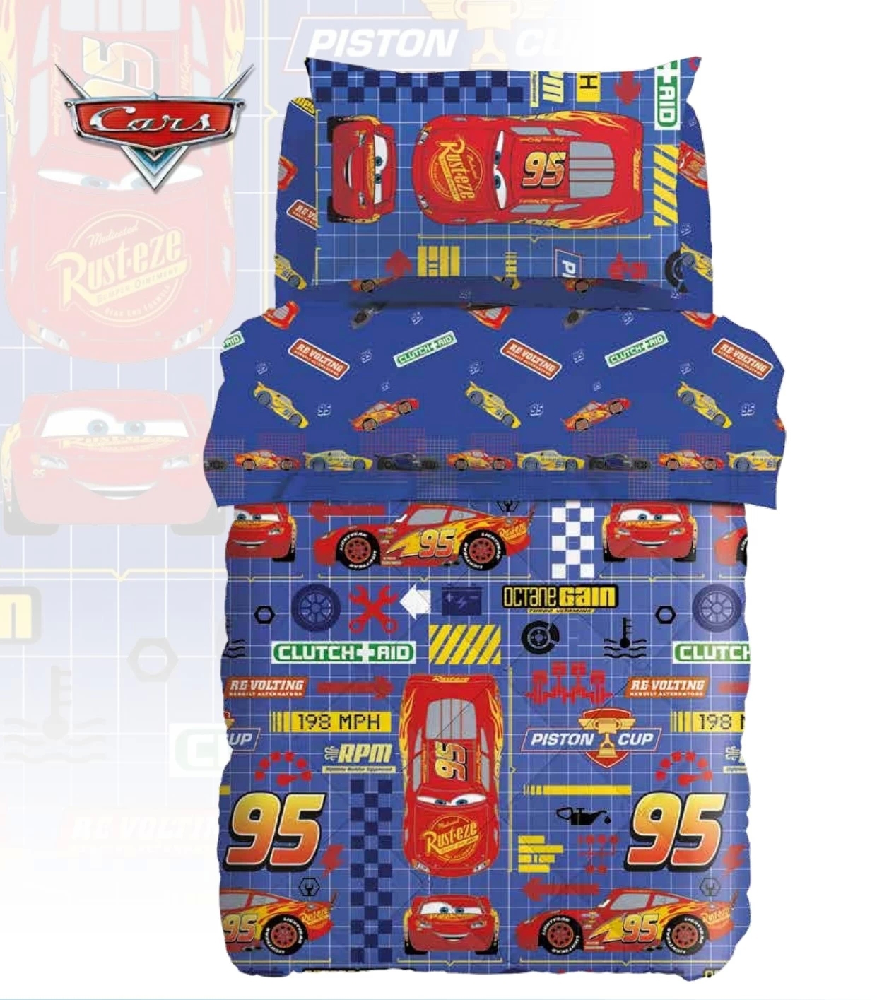 

Комплект детского постельного белья Caleffi Disney Cars Game In Pure Cotton, 3 предмета