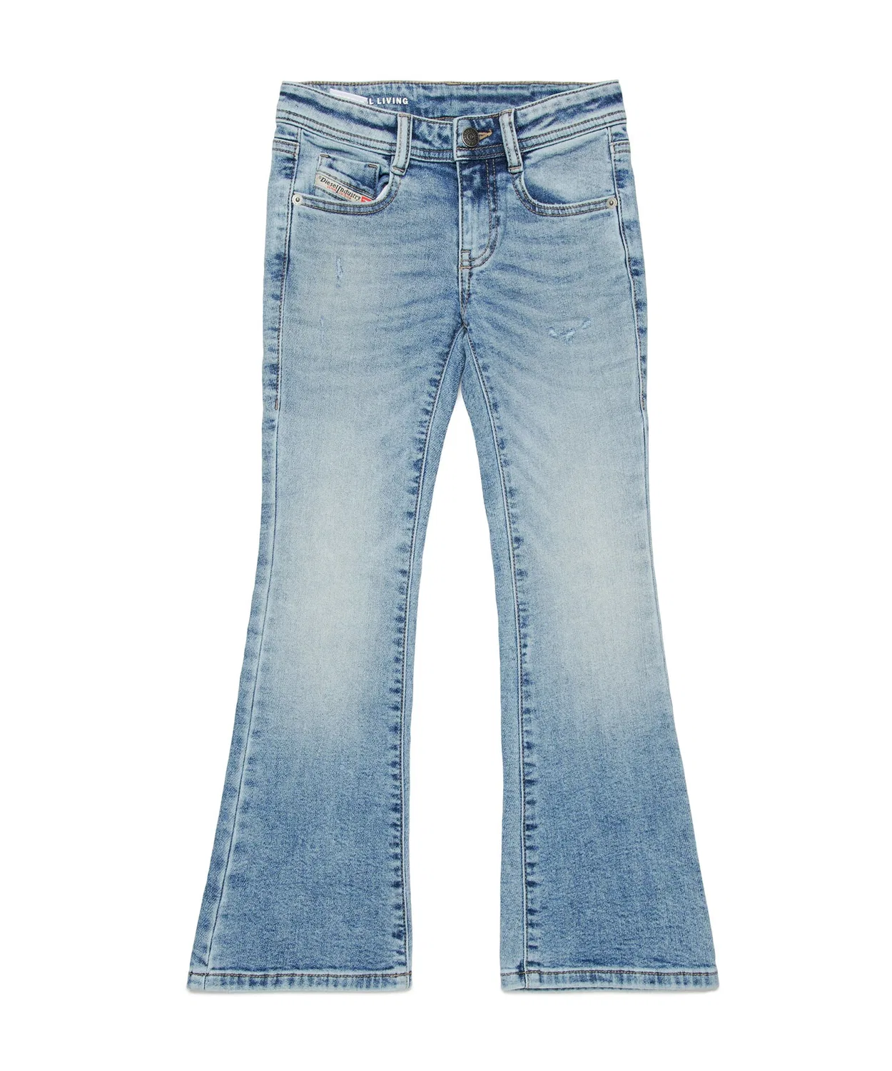 Детские джинсы с флеймом DIESEL KIDS, Indigo Blue