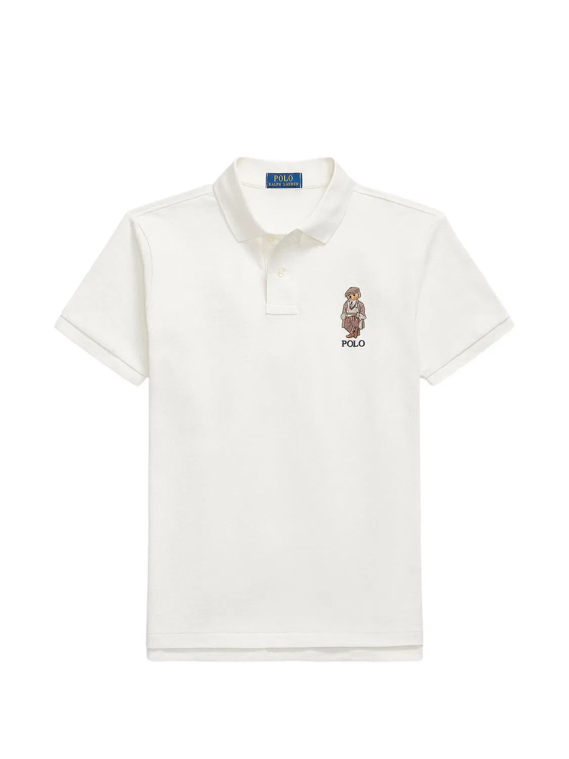 Футболка-поло с вышивкой Медвежонка Polo Ralph Lauren, белый