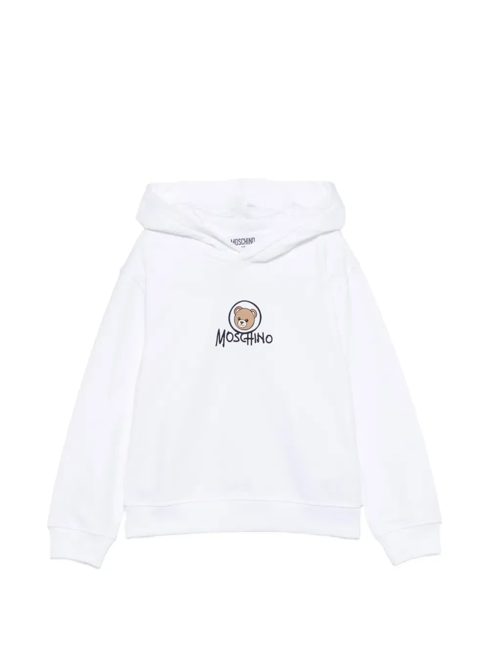 Худи с принтом логотипа в виде плюшевого мишки Moschino Kids, белый