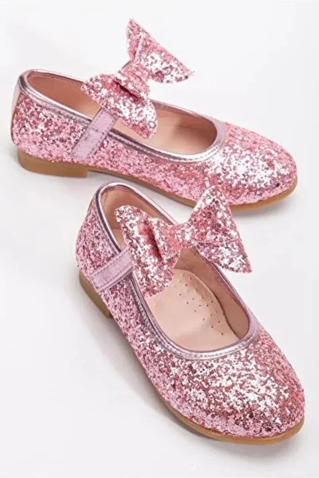 Детские балетки для девочек с бантиком Altın Moda Shoes, Pink — фото 3