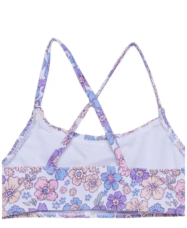 Детский комплект для плавания с перекрестными лямками Vintage-like Flower Criss Cross Strap Swim Set Gottex Kids, Multi-Violet — фото 3