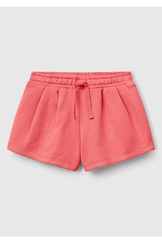 Детские шорты для девочек хлопковые Benetton, Pink
