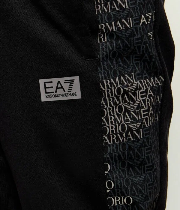 Детские спортивные штаны для мальчиков хлопковые Modern Fit EA7, черный — фото 4