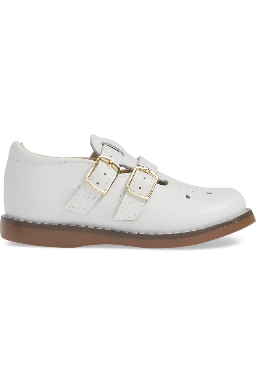 Детские туфли на двух ремешках Danielle Footmates, белый — фото 3