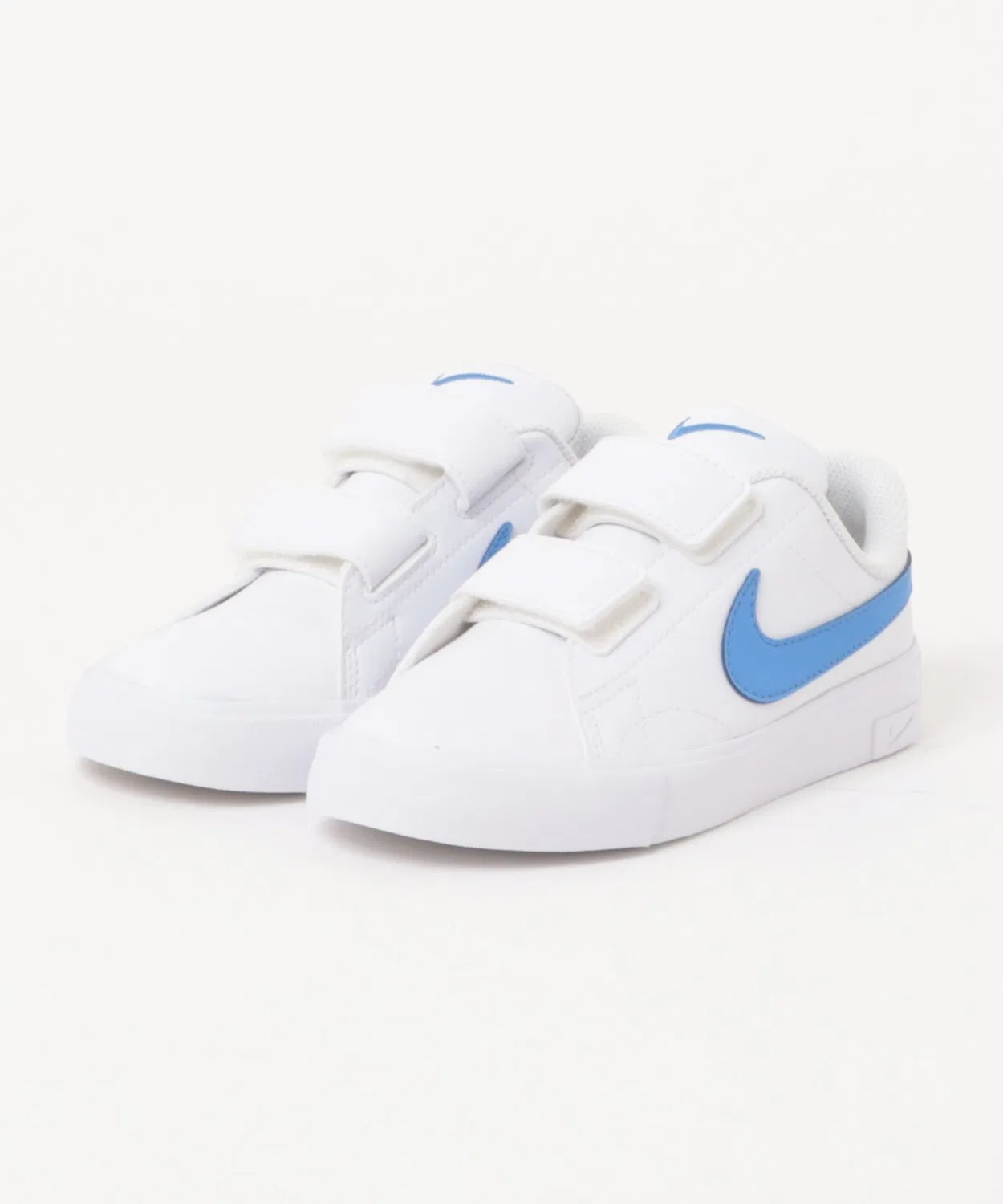 Детские кроссовки с липучками Tennis Essential PS NIKE, White Blue Crystal White
