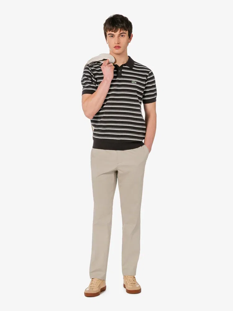 Свитер с мульти-полоской из букле LACOSTE, Antique Gold — фото 4