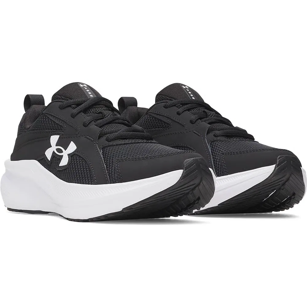 Детские кроссовки Charged+ Assert 11 для бега Under Armour, Black/Black/White