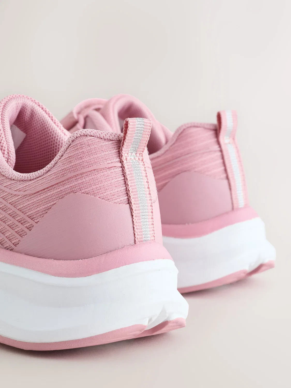Кроссовки на шнуровке Pink Elastic Lace-Up Trainers Next, розовый — фото 3