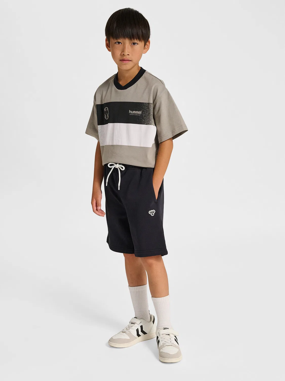 Детские шорты свободного кроя с регулируемой талией Hmljr Loose Hummel, Schwarz — фото 3