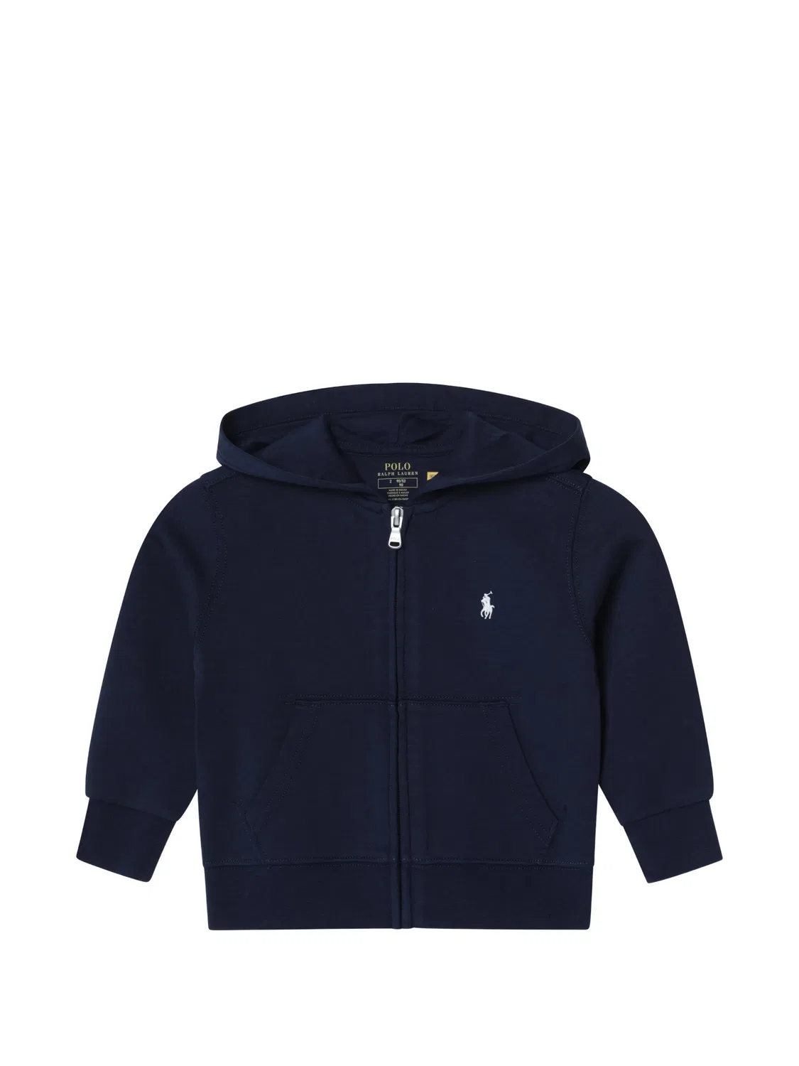 Худи на молнии с вышитым логотипом Polo Ralph Lauren Kids, синий